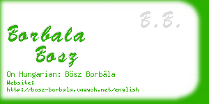 borbala bosz business card